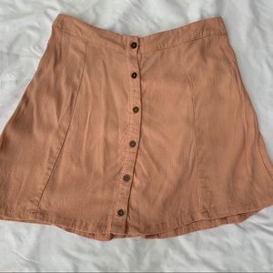 Pink Button Up Skirt